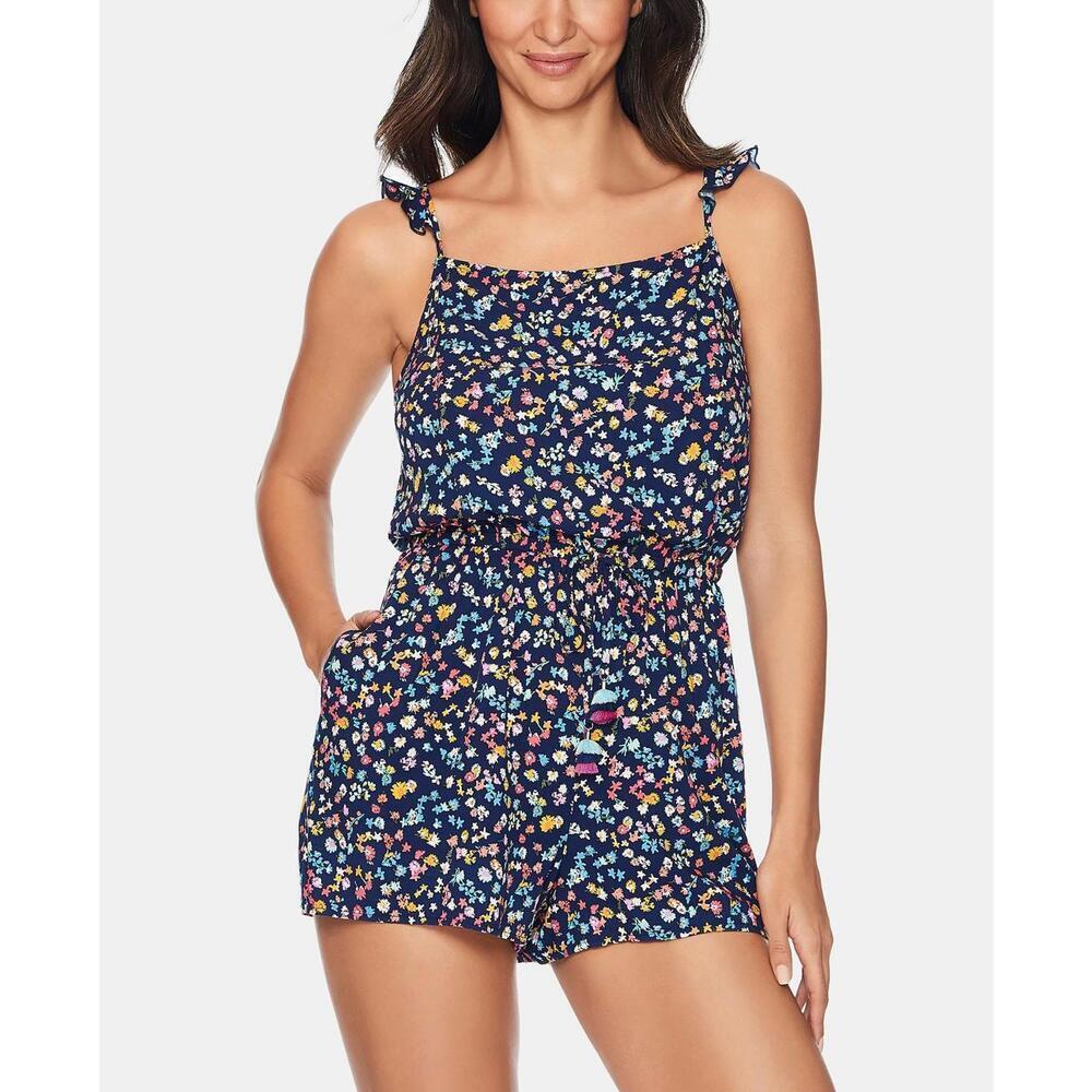 Vera Bradley Womens Wildflower Ditsy Sunny Romper Cover Up Size L - Picture 1 of 3